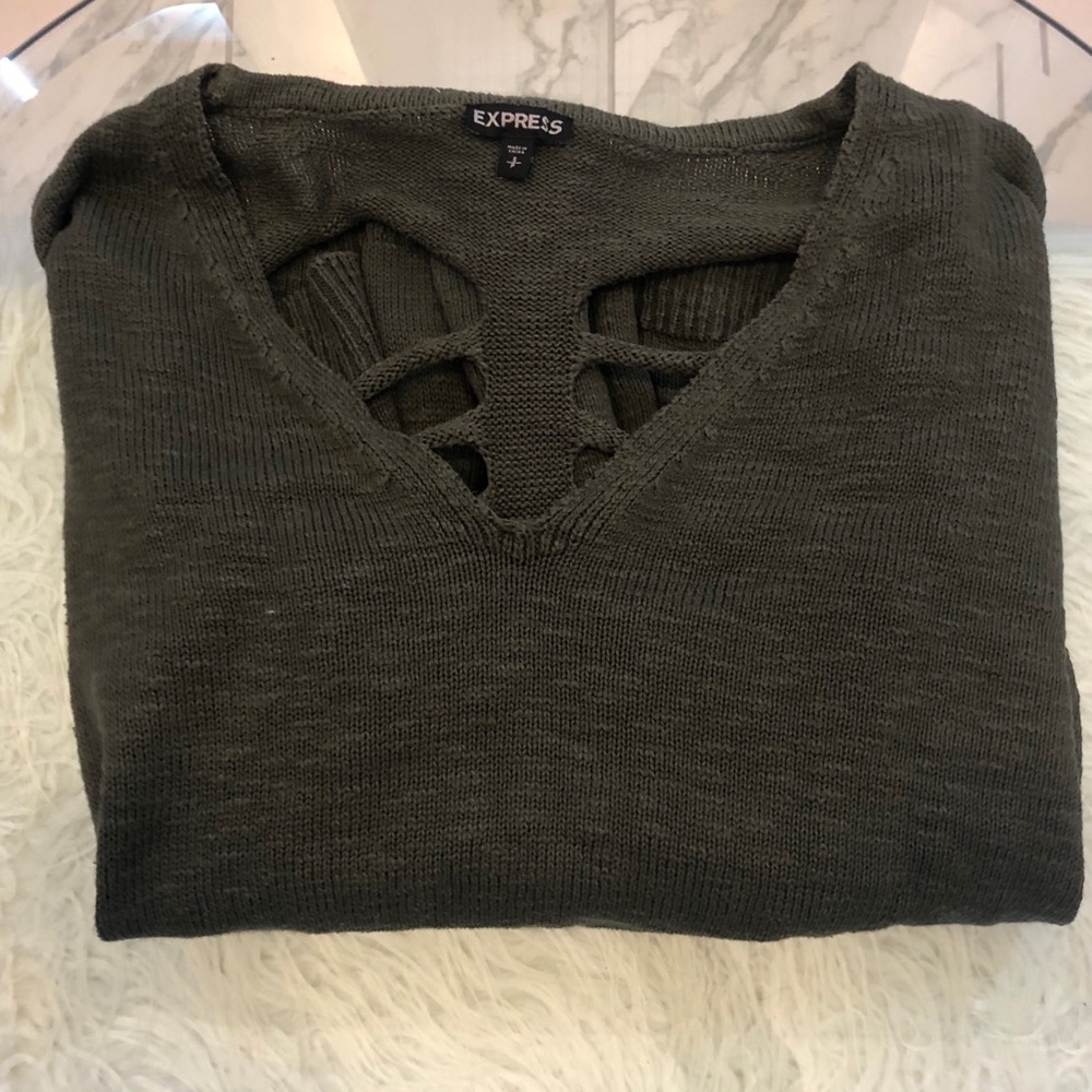Express Shred Back Sweater